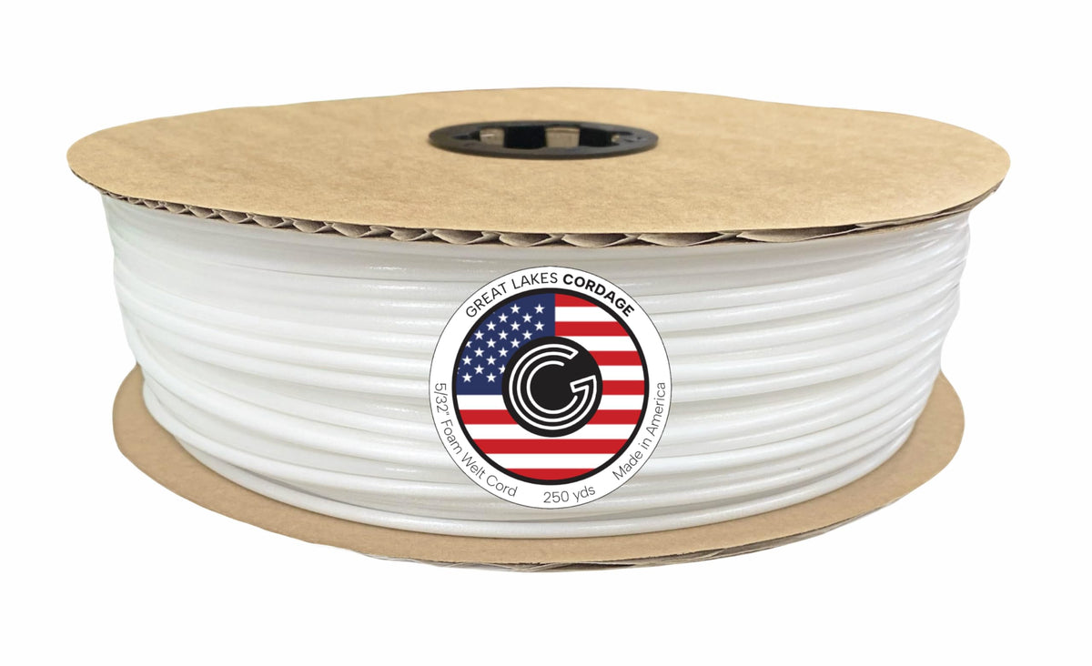 5/32" Upholstery Plastic Foam Welt Cord Piping (250 Yards)