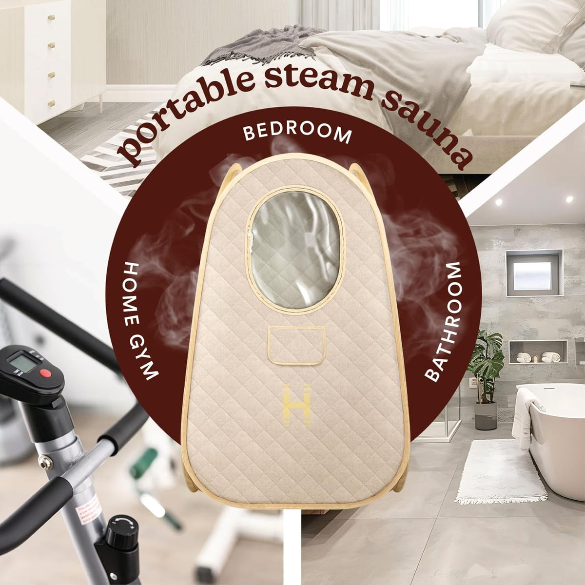 Portable Sauna - Collapsible Personal Steam Sauna for Stress Relief & Muscle Relaxation, Fast 1-Min Setup