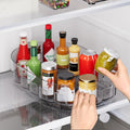 Lazy Susan Organizer for Refrigerator, 13" x 8.5" Clear Rectangular Fridge Organizer Turntable for Condiments, Spice