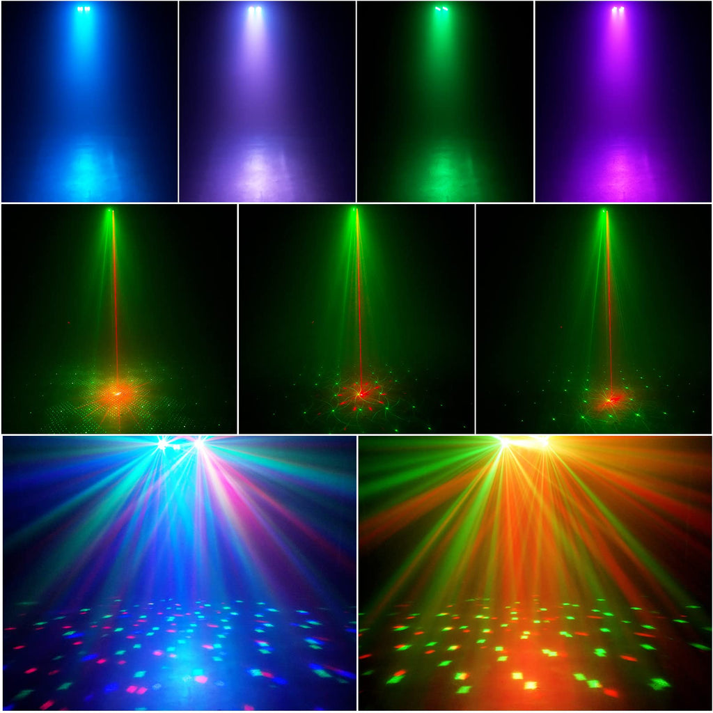 DJ Lights with Stand, 5 in 1 Dj Lights for Parties Disco Ball Stage Party Light Set with Sound Activated Control