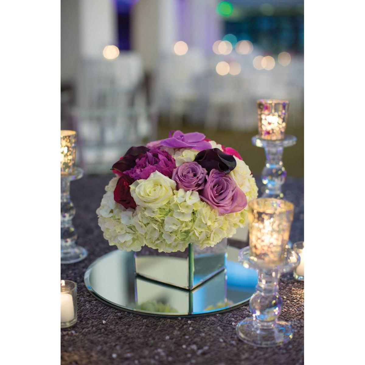 WGV Round Mirror Plate Sets Bulk 10" Diameter, 4.5 mm Thickness, Frameless Sanded Edges, Quality Thick Candle Tray