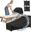 Chaise Lounge Cover 2 Pack Heavy Duty Patio Furniture Covers with Storage Bag, Buckles & Drawstring Outdoor Lounge