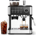 Coffee Maker with Grinder, Black & Stainless Steel Espresso