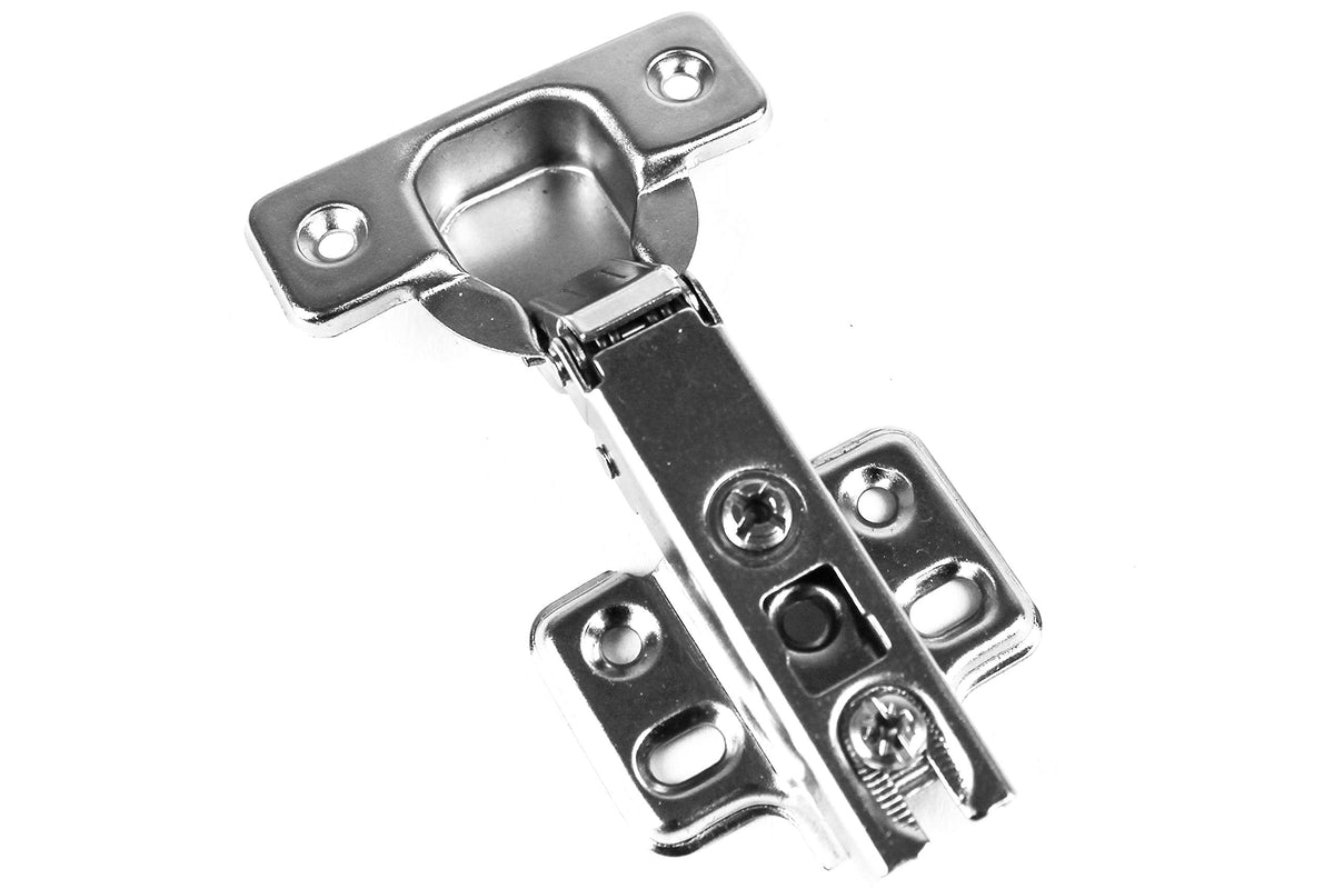 (10 Pieces) Full Overlay Frameless European Hinges 105 Degree 2-Cam 4-Way Adjustable Concealed Kitchen Cabinet Door