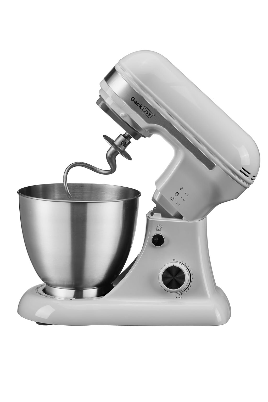 Electric Stand Mixer, 4.8QT 12 Speeds Tilt-head Food Mixer with Dough Hook, Whisk, Beater, Bowl, Rotary Knob Kitchen
