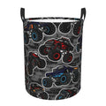 Monster Truck Boys Style Round Laundry Hamper Storage Basket Toys Clothes Organizer Bin Bathroom Bedroom Dorm