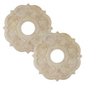 2Pcs Wood Ceiling Medallion 3.11" ID,11.81"OD x 0.47"T