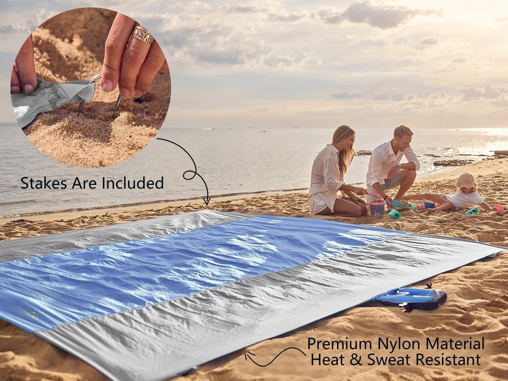 Beach Blanket Sandproof Waterproof, Extra Large Beach Mat