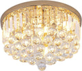 Mini Crystal Flush Mount Chandelier Ceiling Light for Closets and Hallways