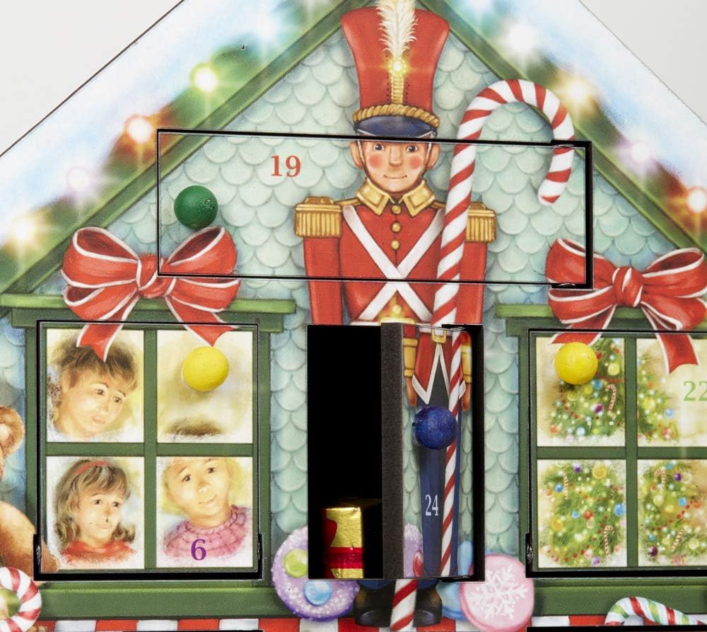 Toy Shop Wooden Advent Calendar - Countdown to Christmas Year After Year with this Family Heirloom - 15" x 20"