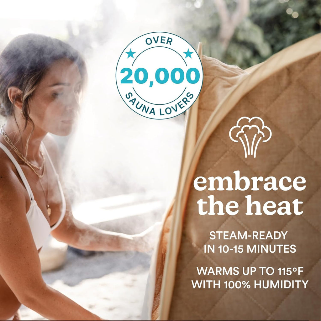 Portable Sauna - Collapsible Personal Steam Sauna for Stress Relief & Muscle Relaxation, Fast 1-Min Setup