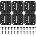 4 Inch Self Closing Door Hinges, 5/8" Radius Corners Spring Loaded Hings