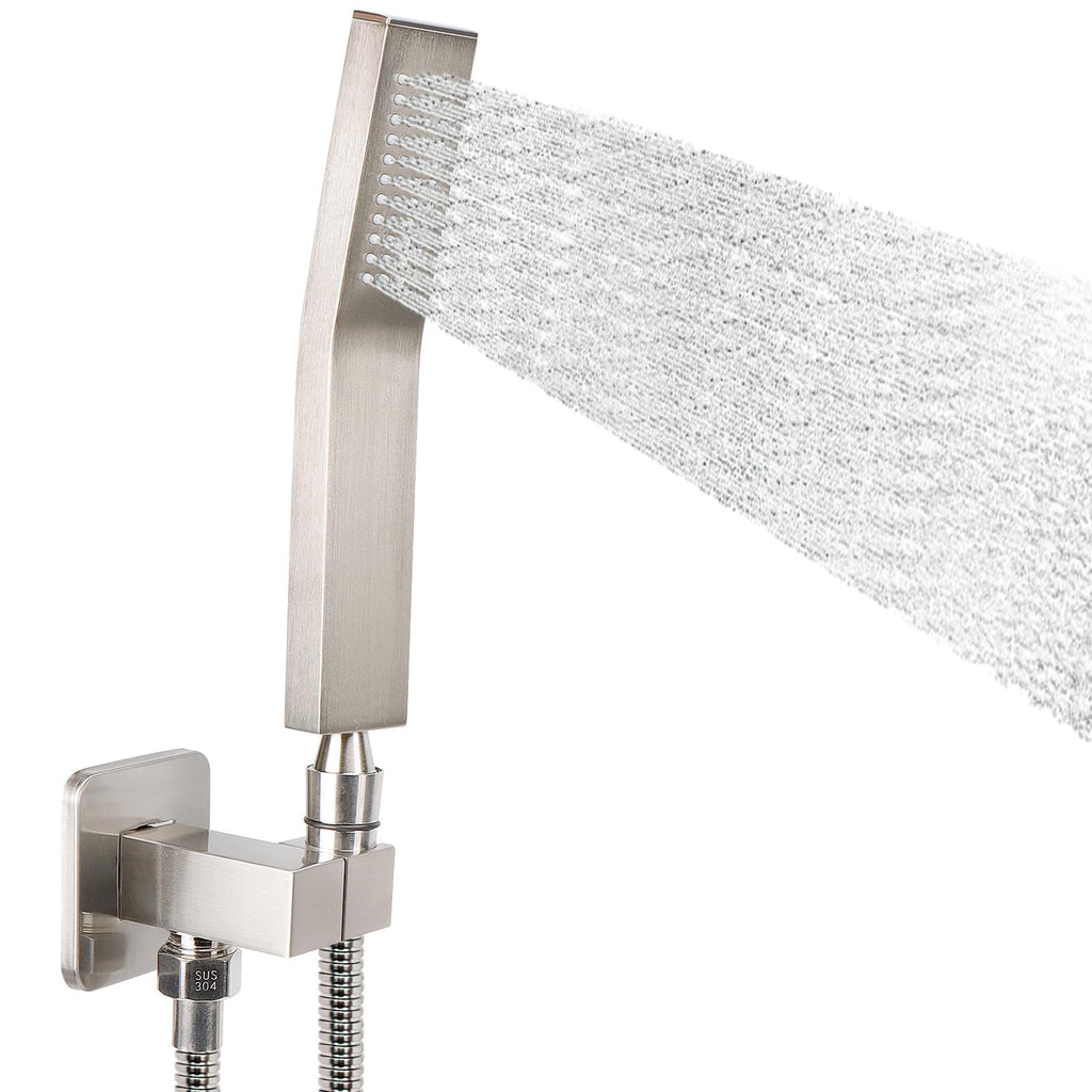 Hand Held Shower Head, Luxury High Pressure Shower Kit with Wall Connector and Hose Set, Showering System