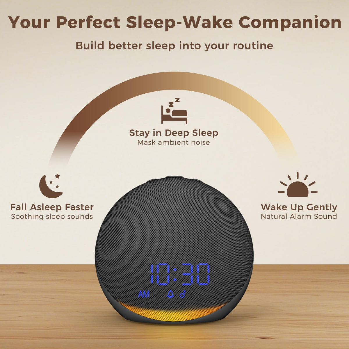 Sound Machine Alarm Clock : 25 Natural Sleep Sounds