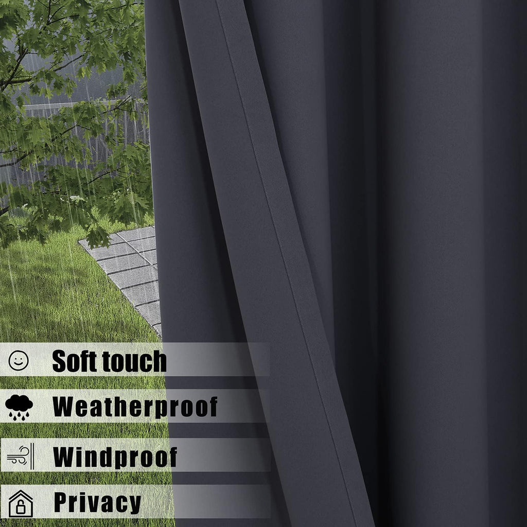 Waterproof Indoor/Outdoor Curtains Thermal Insulated
