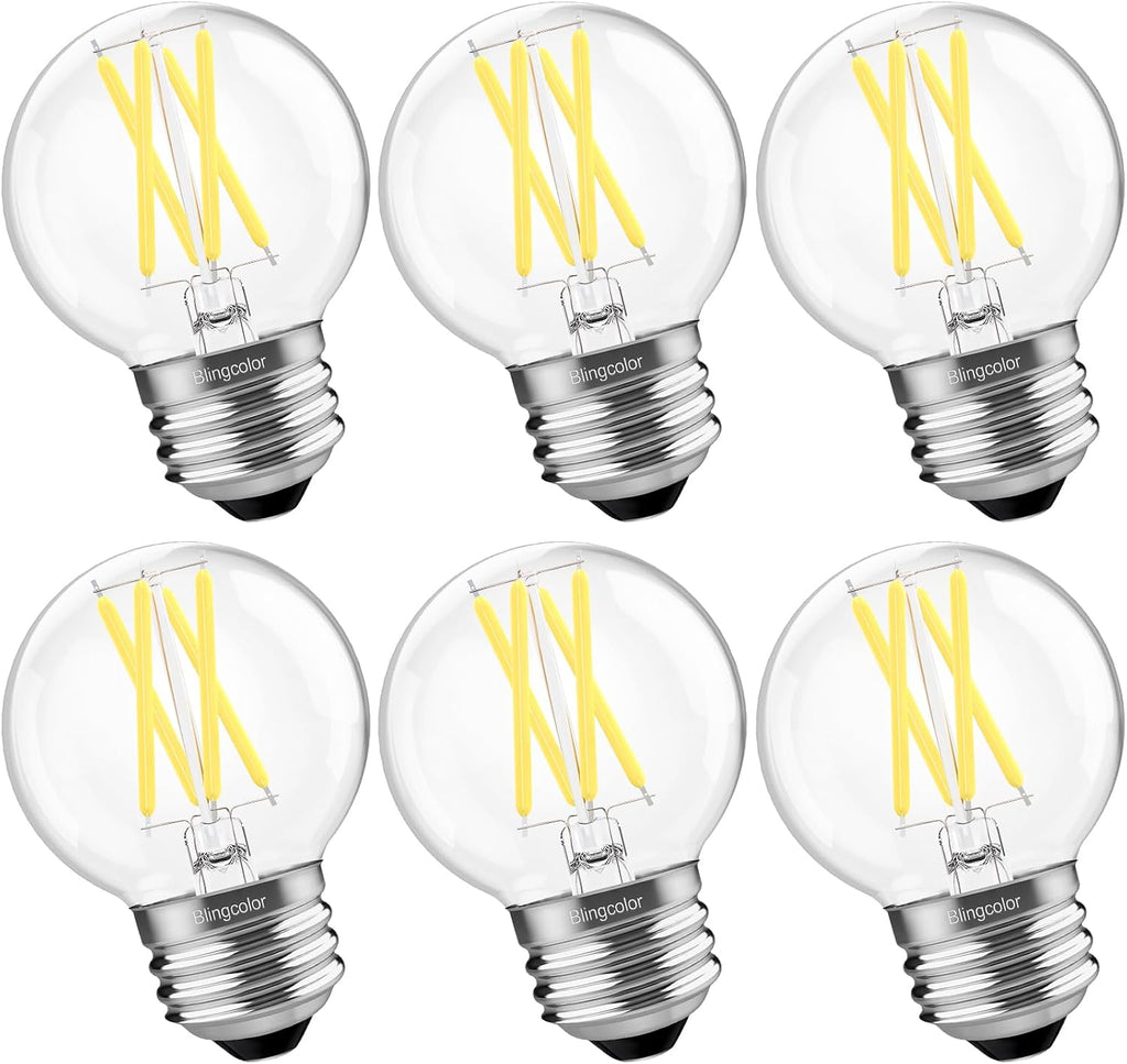 E26 Dimmable G16.5 LED Light Bulbs Daylight 5000K 60 Watt Equivalent
