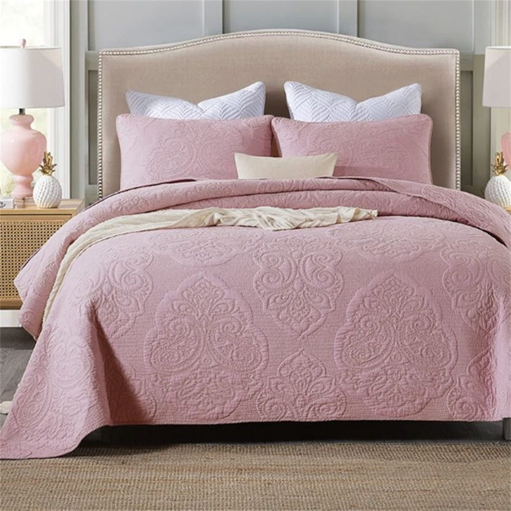 Cotton Bedspread Quilt Sets Floral Patchwork Coverlet Set Comforter Paisley Quilted Coverlet with Pillow Shams