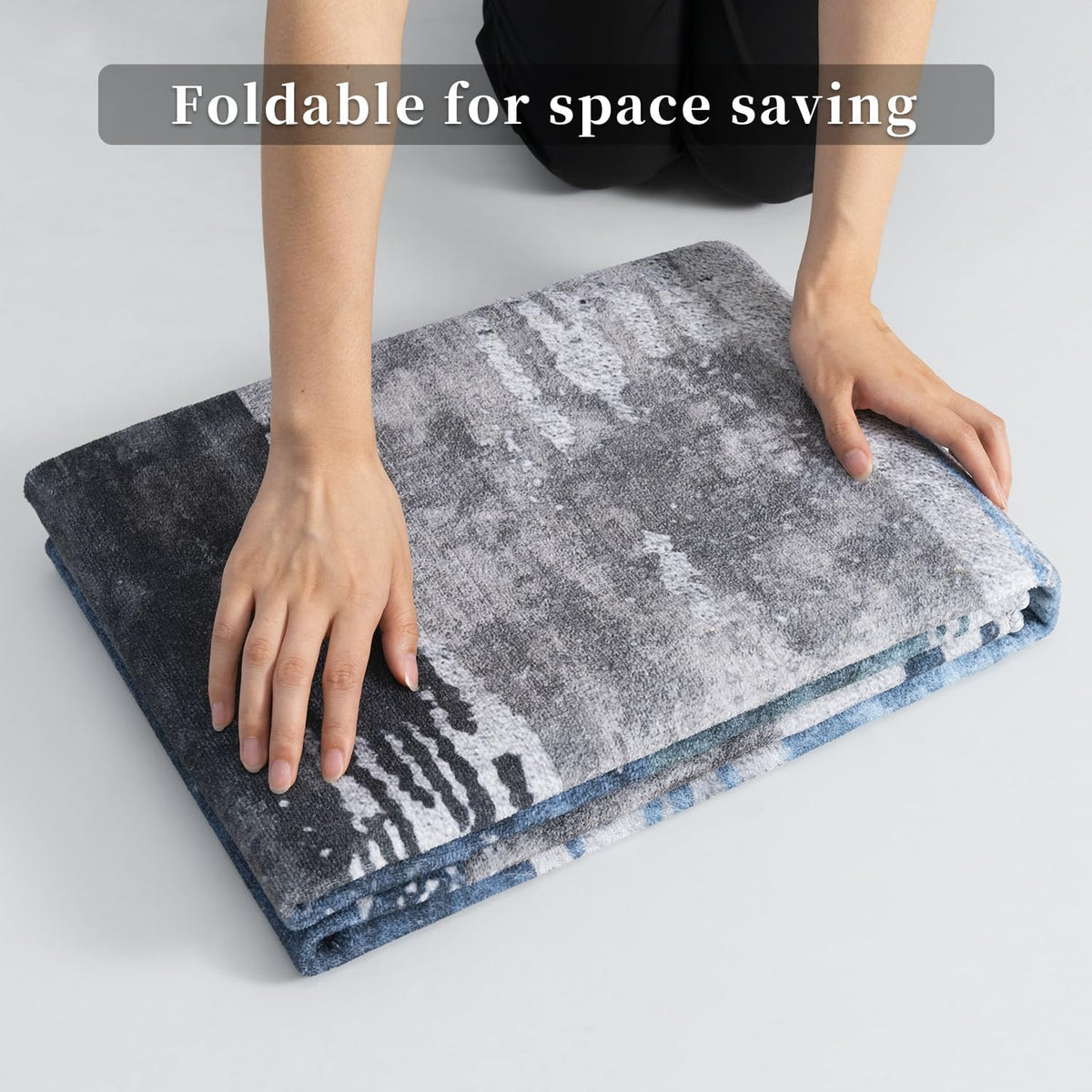 Modern Abstract Rug for Living Room, Machine Washable Area Rug Non-Slip Rug, Low-Pile Contemporary Indoor