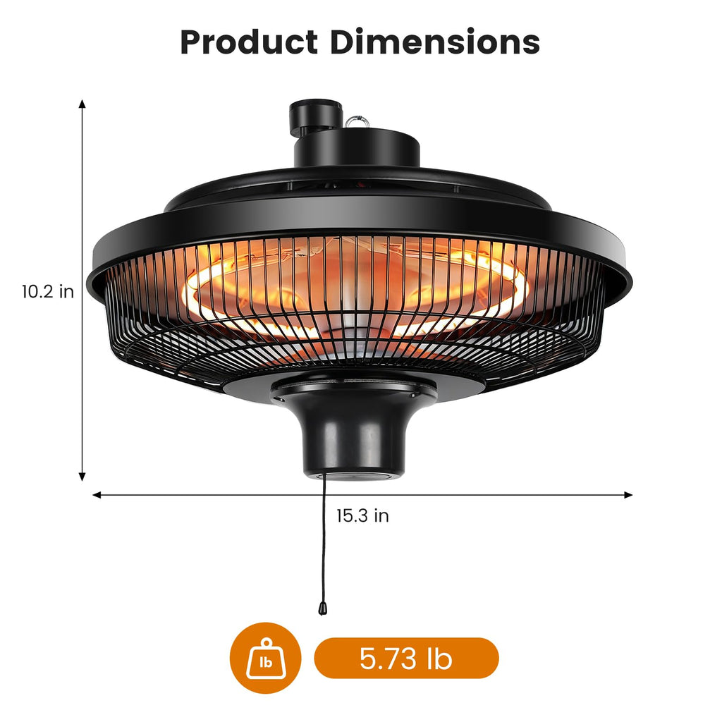 Electric Ceiling Heater, Gazebo & Greenhouse