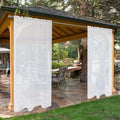 Waterproof Outdoor Sheer Curtains - 4 Panels Rod Pocket Indoor Voile Sheer Curtain, 52W x 108L inch, White