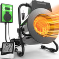Greenhouse Heater with Thermostat, 1500W Outdoor Heater with Fast Heating