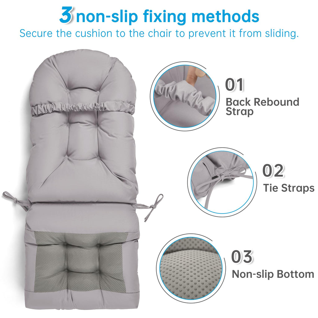 Adirondack Chair Cushion Waterproof Outdoor Rocking Chair Pads