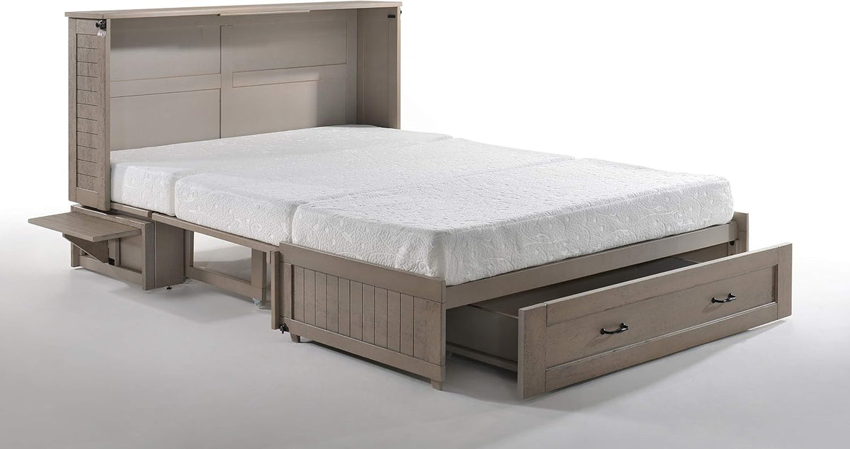 Driftwood with Mattress Murphy Cabinet Bed, Queen