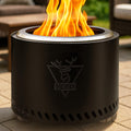 19" Smokeless Fire Pit with Removable Ash Pan, Black