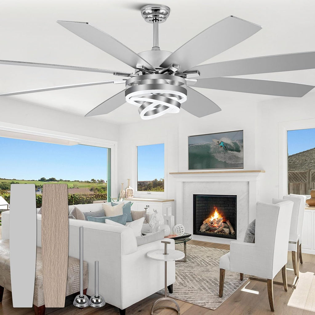 72" Ceiling Fan with Light & Remote