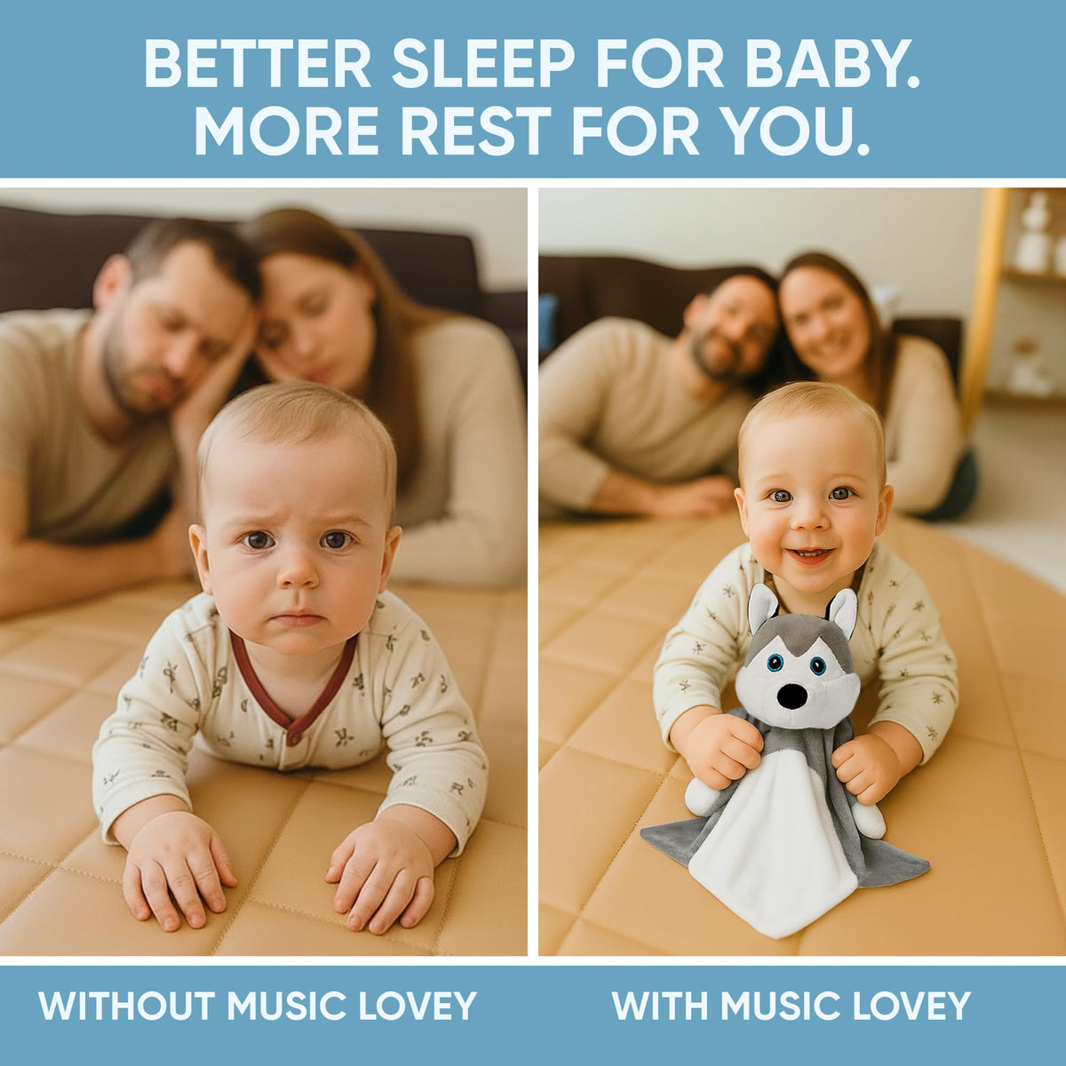 Baby Lovey Sound Machine - Lullaby & White Noise - Husky