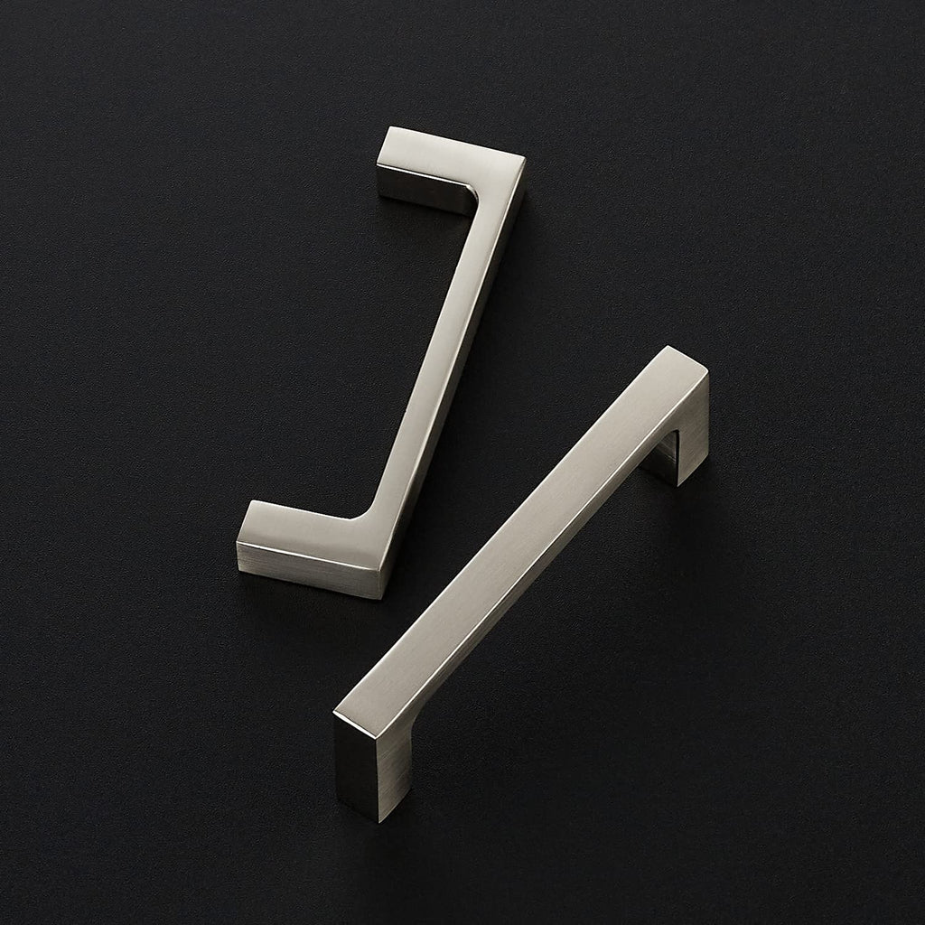 Brushed Nickel Cabinet Handles Square Pulls, 3-1/2 Inch, 20 Pack