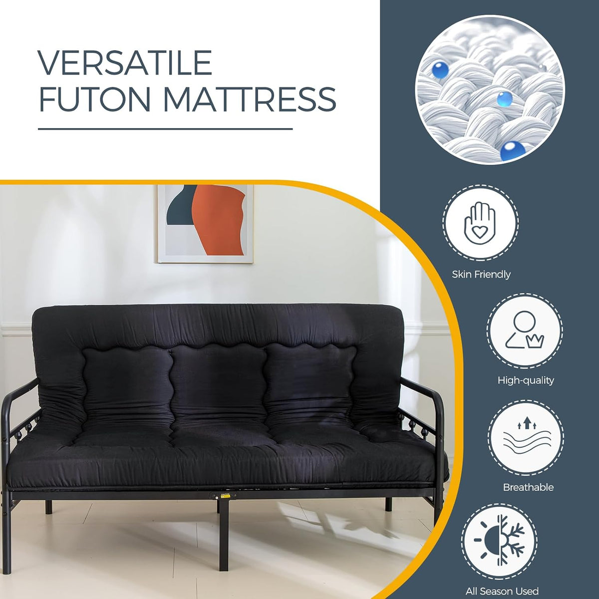 6" Extra Thick Japanese Floor Mattress Folding Futon Mattress