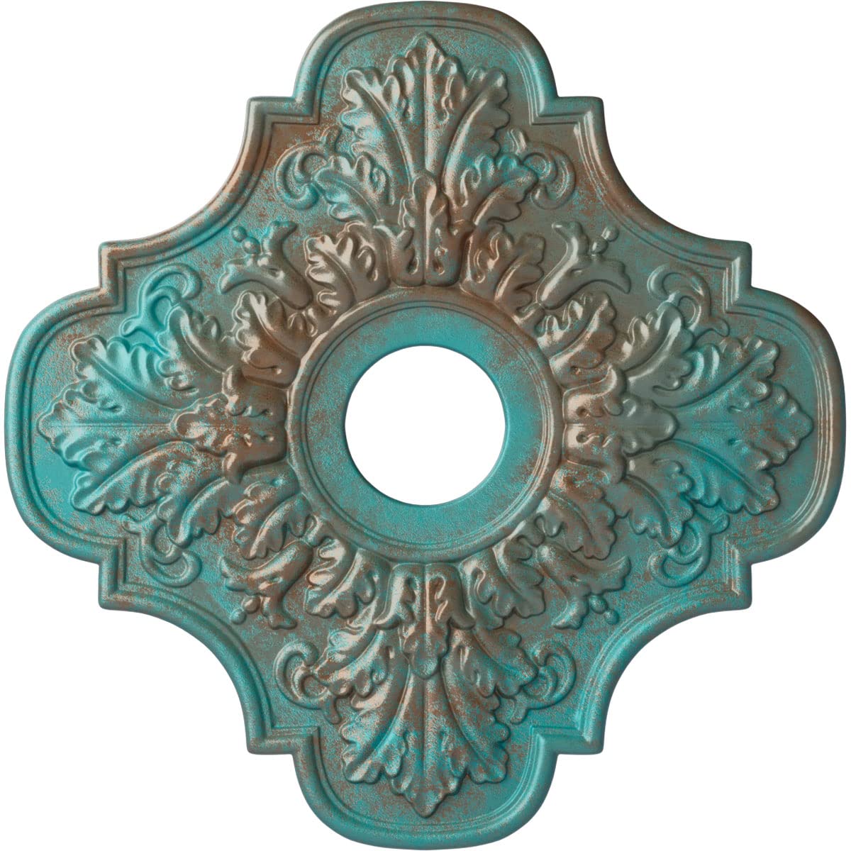 Ecorative Ceiling Medallions Modeled After Original Historical Patterns & Designs, Copper Green Patina