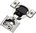 10 Pack 5 Pairs 1/2 inch Overlay Soft Close Hinges Hinges Satin Nickel Hidden Hinges Stainless Steel Concealed Hinge