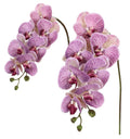 Purple Fake Orchid 34.3" Real Touch Faux Orchids Latex Artificial Phalaenopsis Branches Party Wedding Bridal Shower