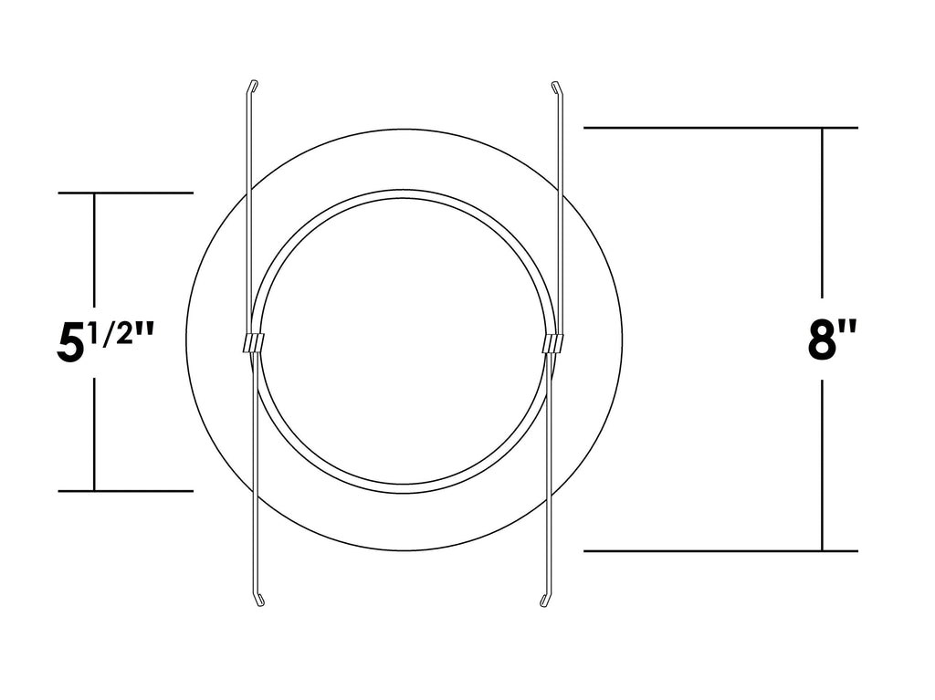 6 inch Oil-Rubbed Bronze Recessed Shower Trim with Albalite Lens (17505OB)