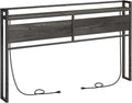 Adjustable King Headboard with Two Outlets and Four USB Charging Ports
