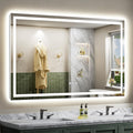 68x38 Inch LED Bathroom Mirror with Lights, Backlit & Front Lit