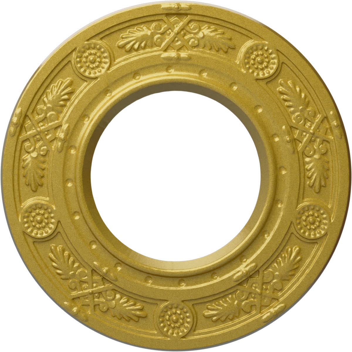 8" x 3-7/8" x 1/2" Daniela Ceiling Medallion, Rich Gold