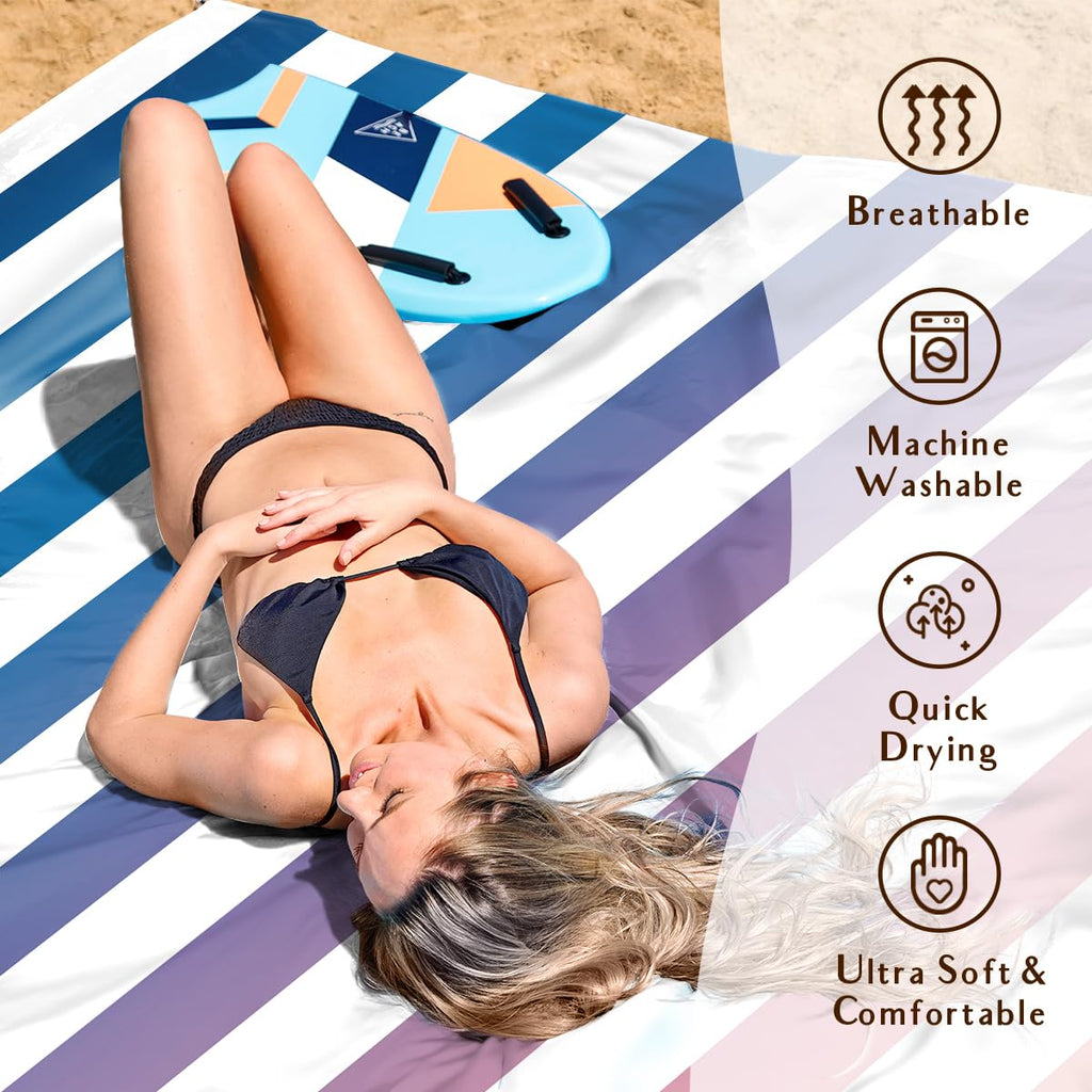 Beach Blanket Waterproof Sandproof, Extra Large Beach Mat