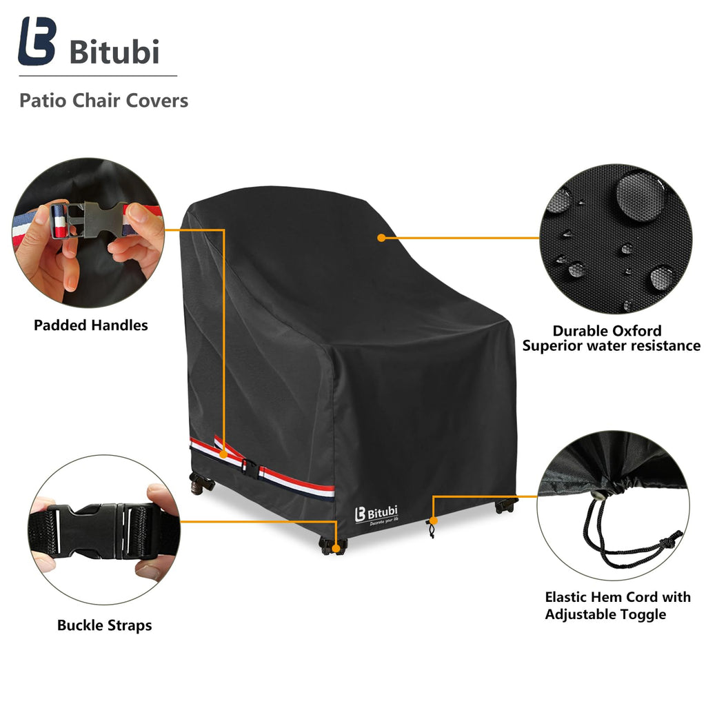Waterproof, Lounge Deep Seat Cover Fits Up to 32W x 34D x 34H inch, Heavy Duty Outdoor Lawn Patio Furniture Cover (2