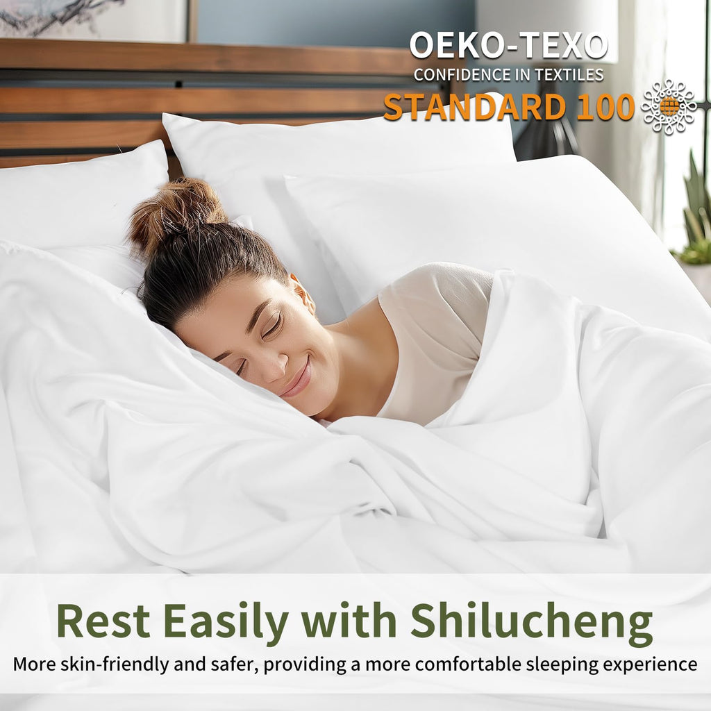 6 Piece Sheet Sets, Cooling Sheets, White