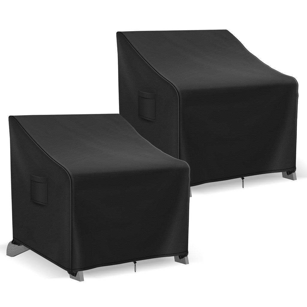 Adirondack Chair Covers Waterproof, Lawn Outdoor Chair Covers 2 Pack, for Outdoor Furniture Fits up to 32W x 37D x