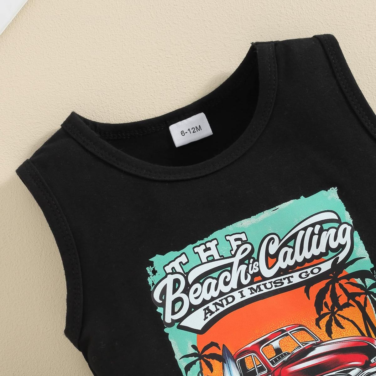Toddler Baby Boy Clothes Sleeveless Tank Tops + Striped Print Jogger Shorts with Pockets 2Pcs Summer Outfits