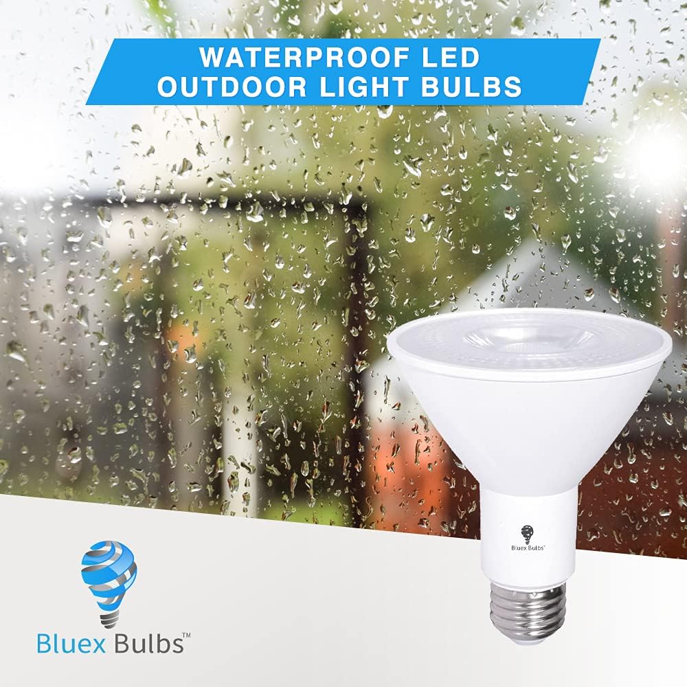 10 Pack PAR30 Outdoor LED Flood Light Bulb 12W 100 Watt Equivalent 900 Lumens Dimmable Waterproof E26 3000K Warm
