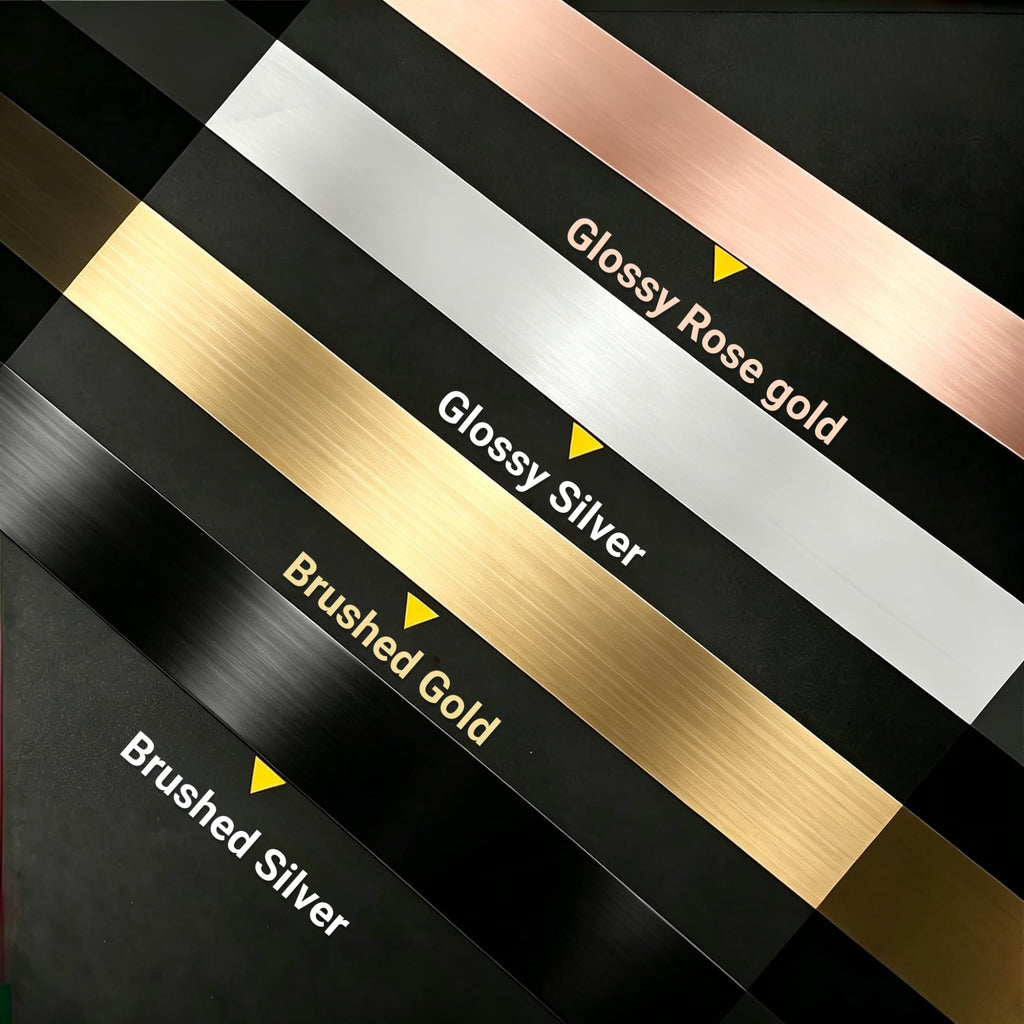 20FT Peel and Stick Metal Molding Trim,Brushed Black Stainless Steel Strip