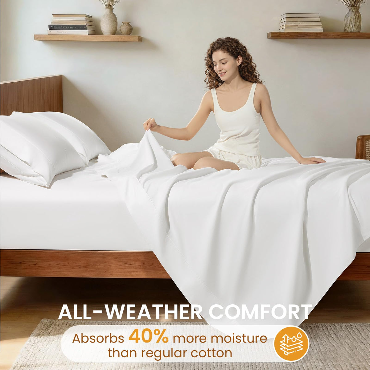 100% Egyptian Cotton King Sheet Set, 1000 Thread Count