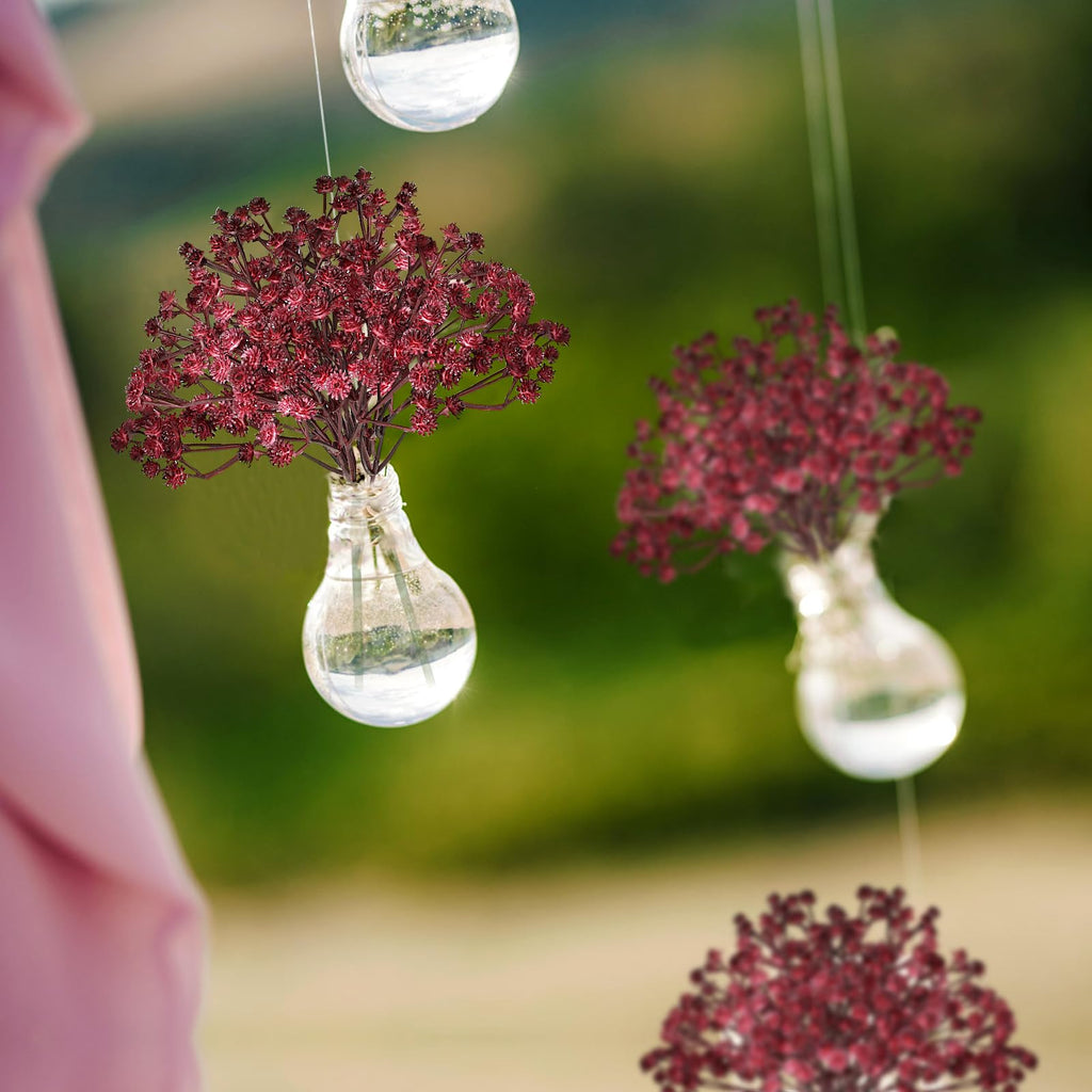 Baby's Breath Artificial Flowers, Maroon/Burgundy, 18pcs