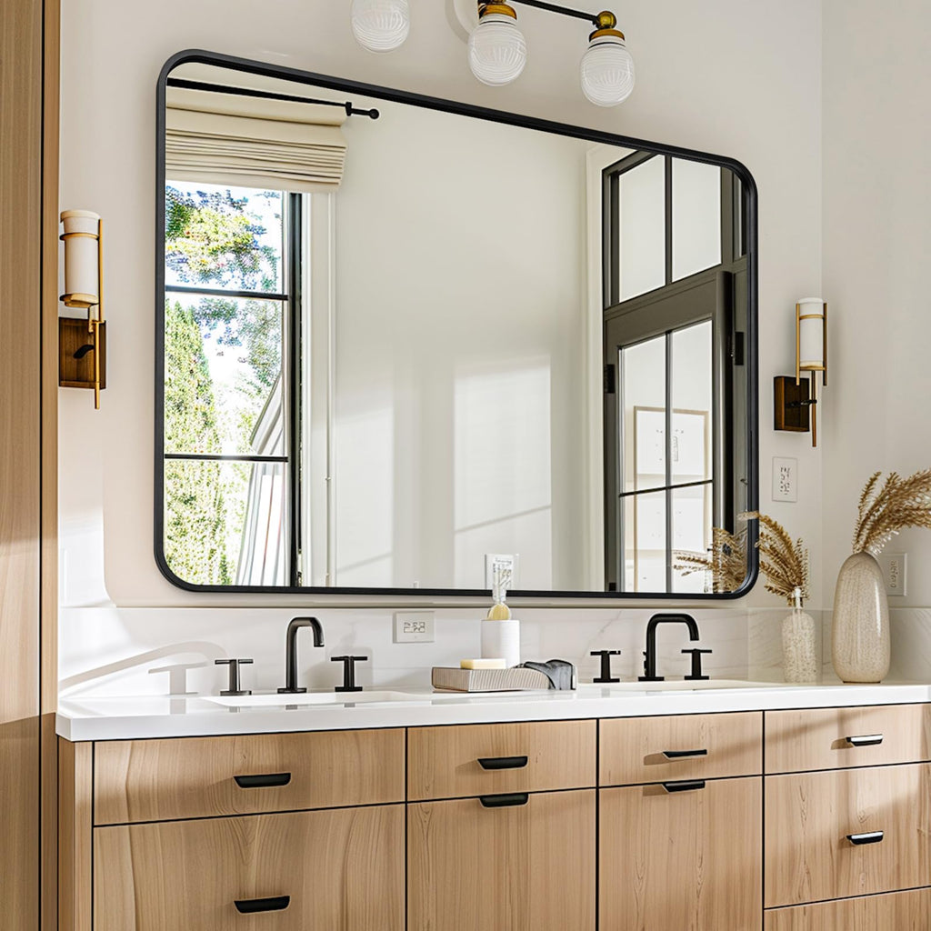 Black Bathroom Mirrors for Over Sink 30 x 40 Inch