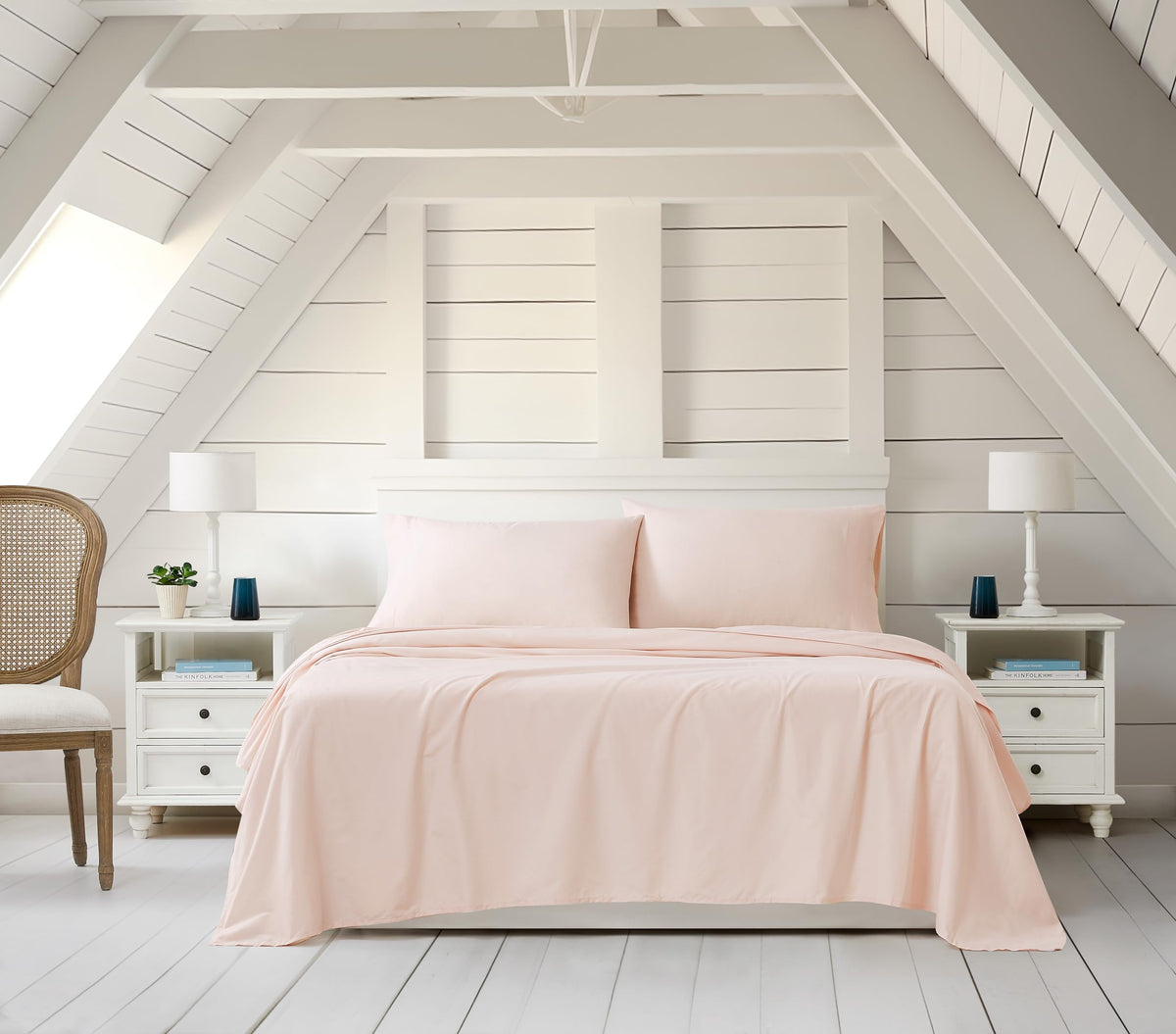Closet Luxury Cotton Blend 4-Piece Sheet Set, Blush